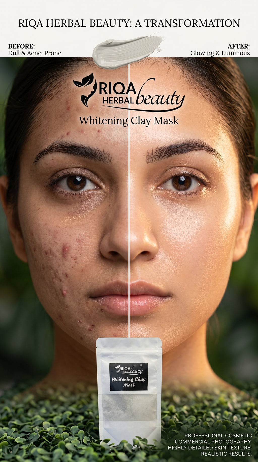 🌿 Clay Mask – Deep Cleansing, Oil Control & Natural Glow