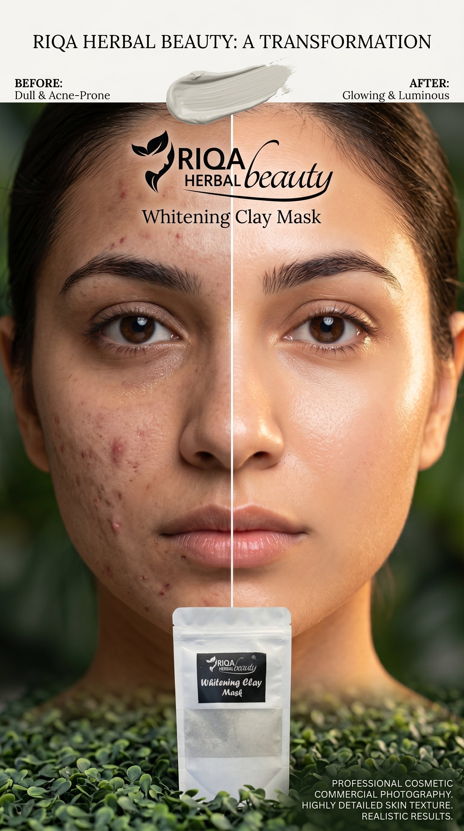 🌿 Clay Mask – Deep Cleansing, Oil Control & Natural Glow
